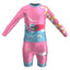 Set Rash Guard y Short Niña con UPF 50+ Aquamandra Surfista Rosado / Aguamarina - AQ100