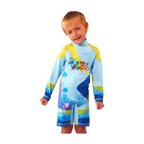 Enterizo con Cremallera Niño con UPF 50+ Aquamandra Canopi Azul - AQ300