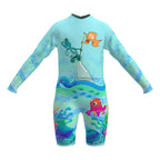 Enterizo con Cremallera Unisex con UPF 50+ Aquamandra Libro Bebés Océano Turquesa - AQ302