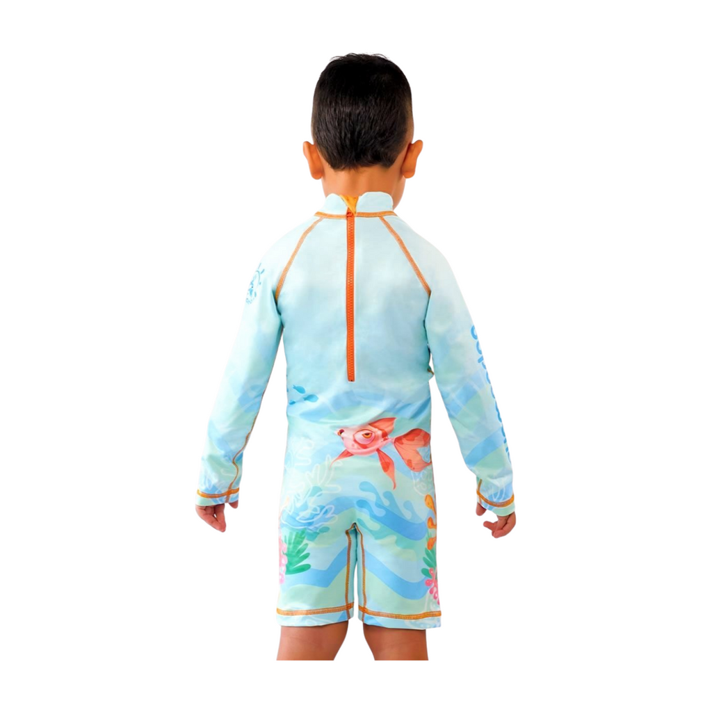 Enterizo con Cremallera Unisex con UPF 50+ Aquamandra Aquamandra Náufrago Turquesa - AQ302