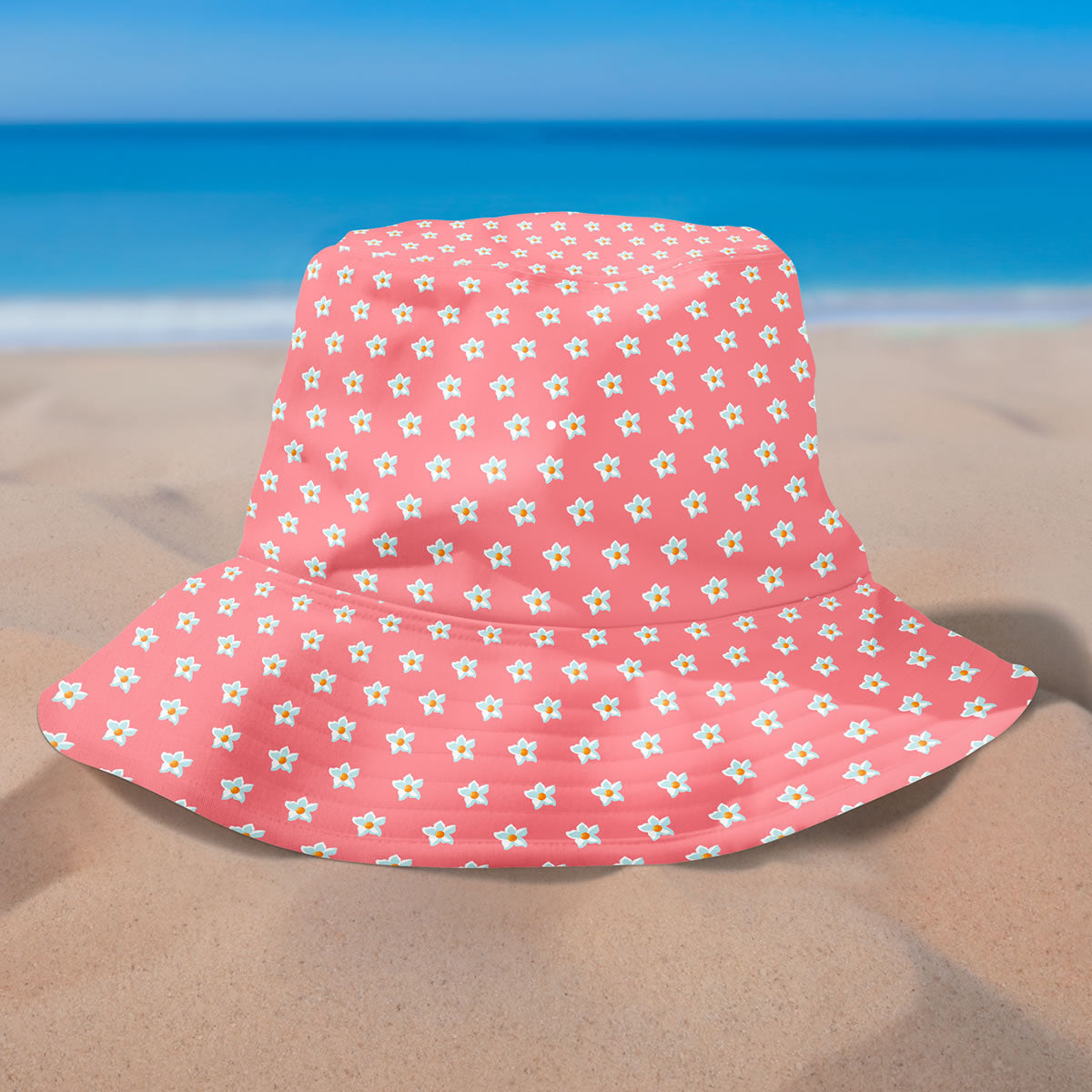 Gorro Antisolar Unisex con UPF 50+ Aquamandra  Flores Palo de Rosa - AQG101