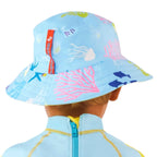 Gorro Antisolar Unisex con UPF 50+ Aquamandra Corales y Peces / Amarillo  - AQG300