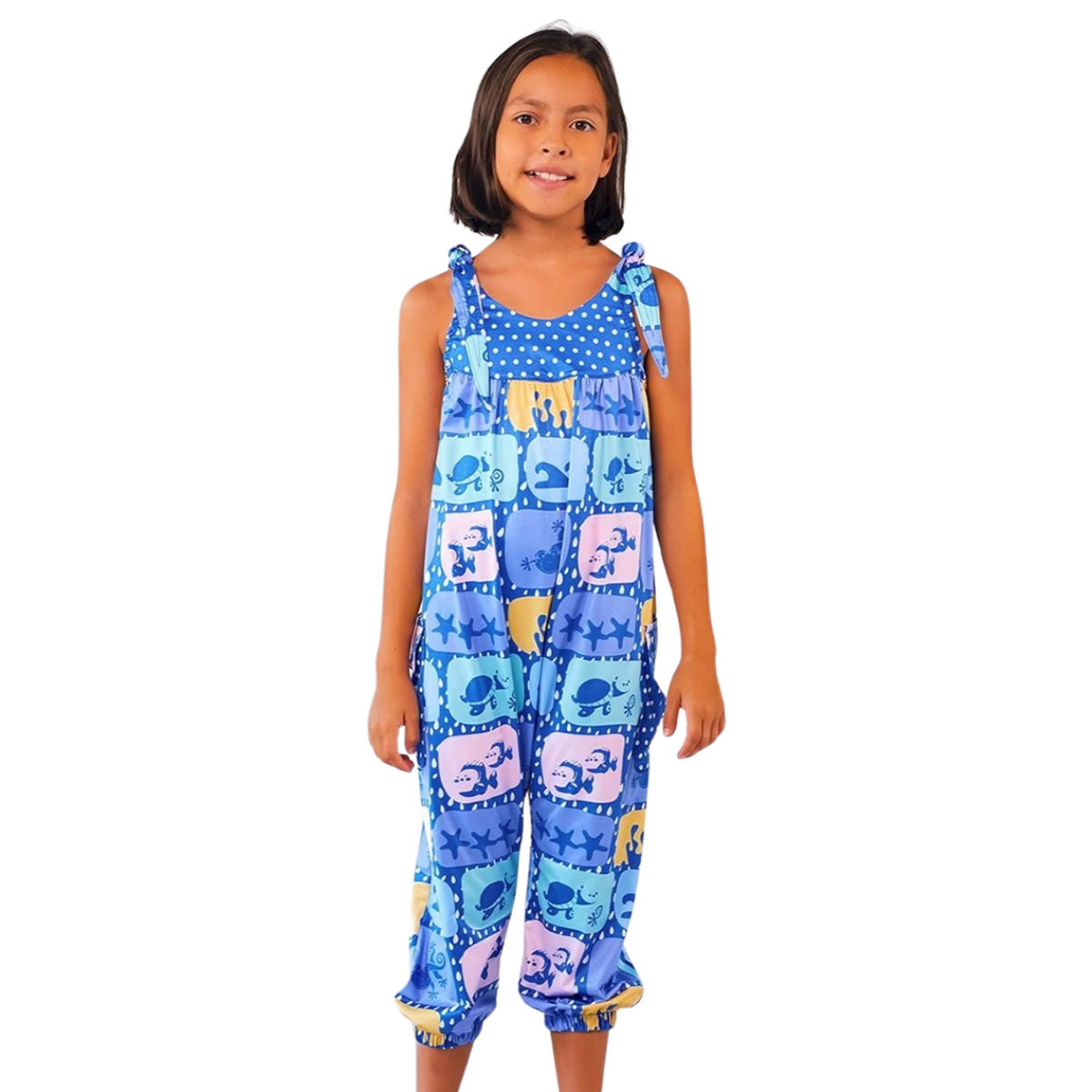 Jumper Playero Niña con UPF 50+ Aquamandra Estampado Azul - AQJ200