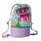 Morral de Playa, Piscina y Deportivo Multiuso Infantil 3 Compartimientos Resistente al Agua - AQM-302 Lila