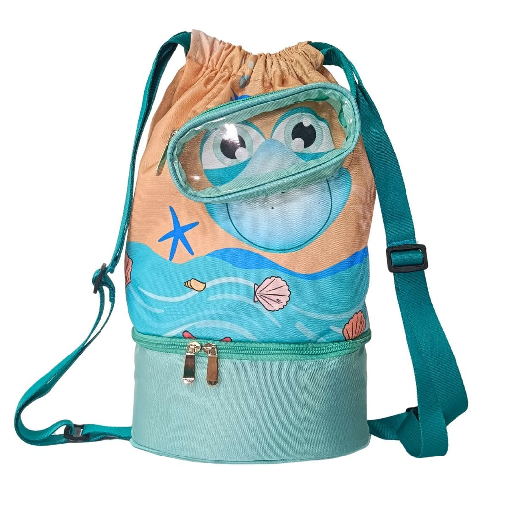 Morral de Playa, Piscina y Deportivo Multiuso Infantil 3 Compartimientos Resistente al Agua - AQM-104