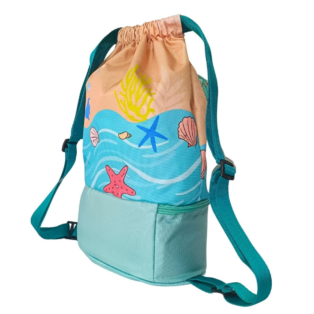 Morral de Playa, Piscina y Deportivo Multiuso Infantil 3 Compartimientos Resistente al Agua - AQM-104