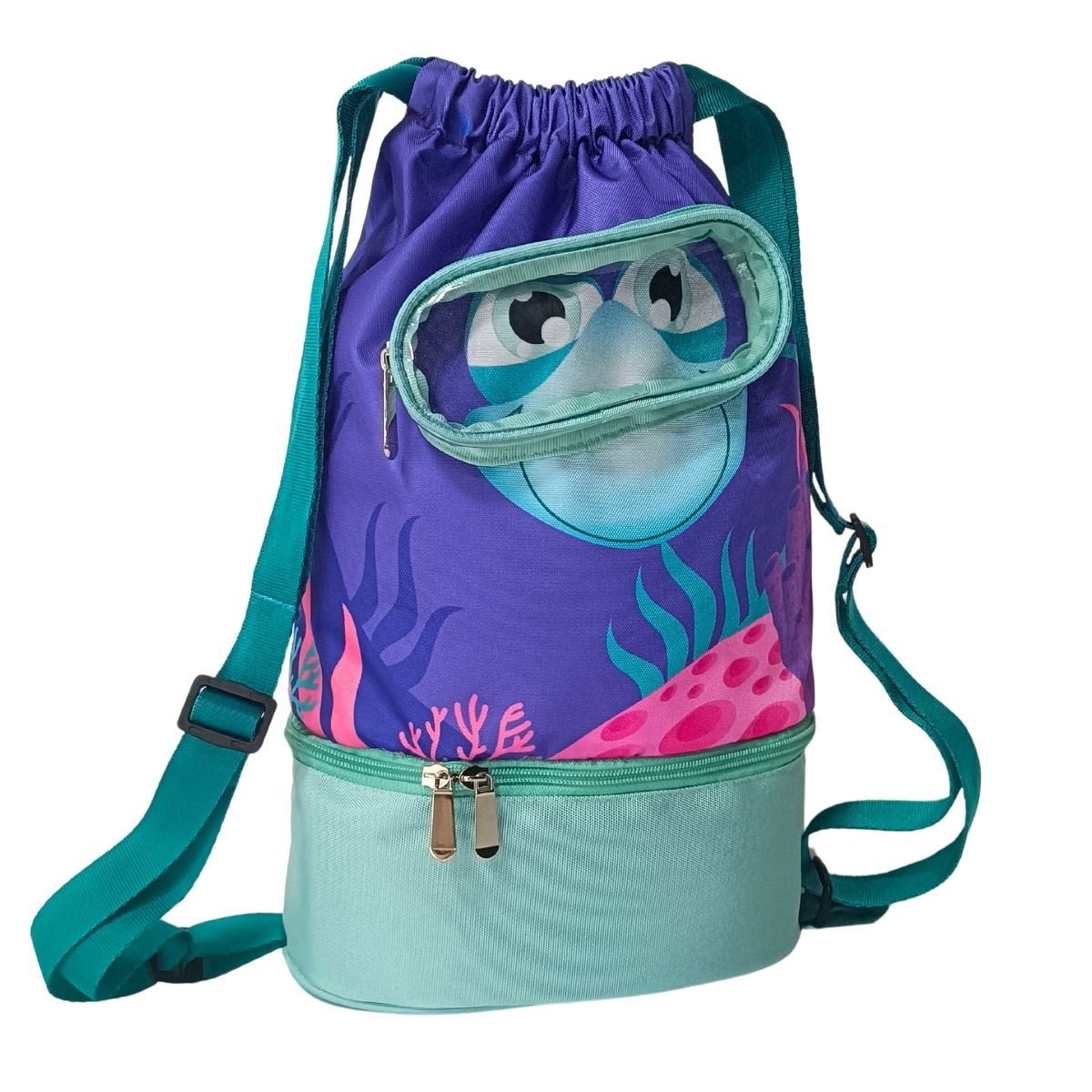 Morral de Playa, Piscina y Deportivo Multiuso Infantil 3 Compartimientos Resistente al Agua - AQM-102 Imagen secundaria del producto