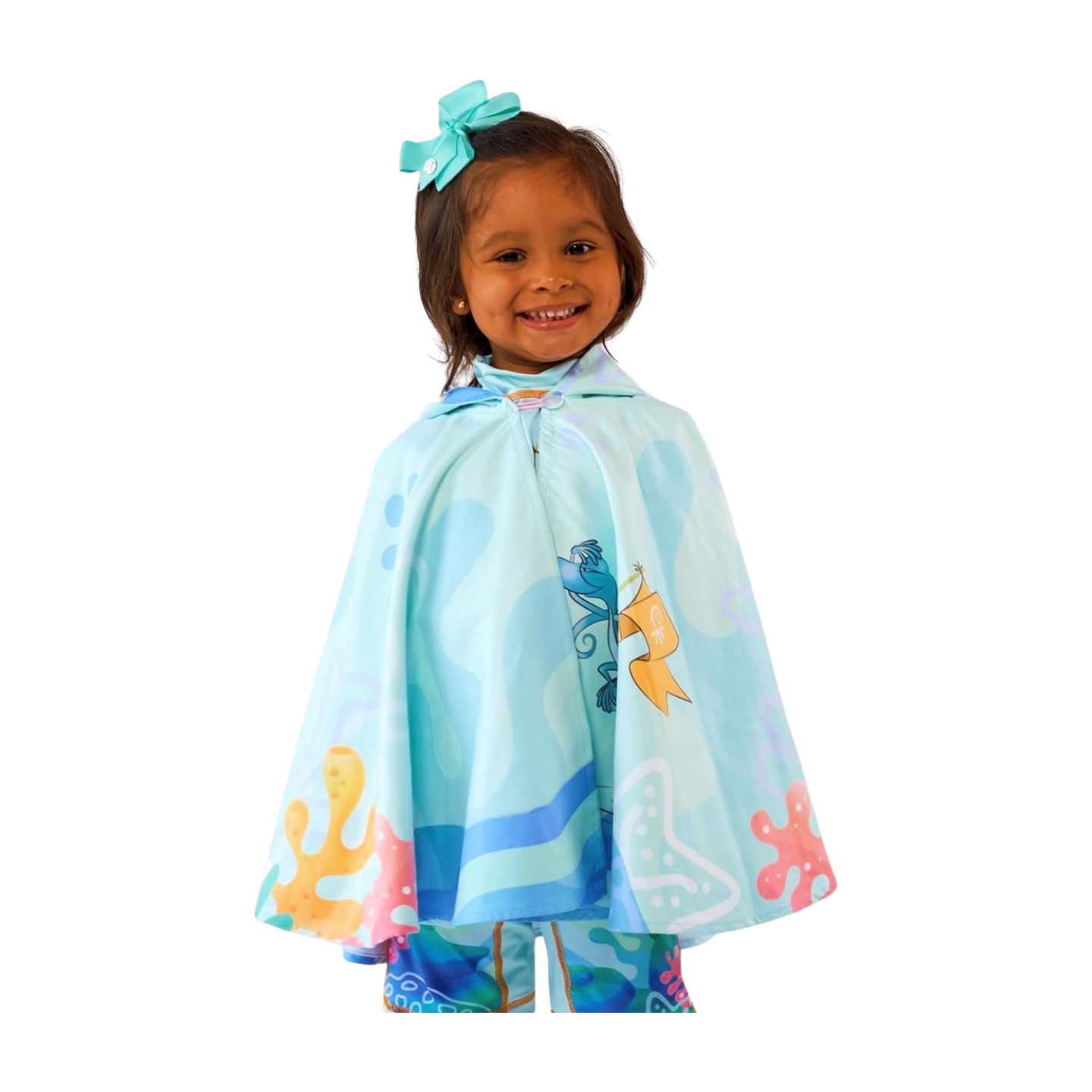 Toalla tipo Poncho Redondo Unisex con UPF 50+ Aquamandra Náufrago Tuequesa - AQP302 Imagen secundaria del producto