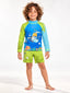 Set Rash Guard Niño Buceando – Verde/Azul