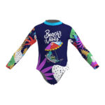 Traje de Baño Enterizo Niña con UPF 50+ Aquamandra Sombrilla Morado / Turquesa - AQ500